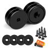 imageDIYMAG Neodymium Round Base Cup Magnet Strong Rare Earth Magnets with Heavy Duty Countersunk Hole and Stainless Screws for Refrigerator Magnetic Office Craft SilverBlack