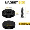 imageDIYMAG Neodymium Round Base Cup Magnet Strong Rare Earth Magnets with Heavy Duty Countersunk Hole and Stainless Screws for Refrigerator Magnetic Office Craft SilverBlack
