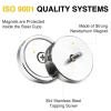 imageDIYMAG Neodymium Round Base Cup Magnet Strong Rare Earth Magnets with Heavy Duty Countersunk Hole and Stainless Screws for Refrigerator Magnetic Office Craft SilverSilver