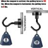 imageDIYMAG Outdoor Hooks for Hanging String Lights White Magnetic Hooks Strong 30lbs Hanging Party Light Wall Cable 2025 Cruise Cabin Ship Essentials Heavy Duty Strong Magnets for Outside Grill 6PCSBlack