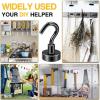 imageDIYMAG Outdoor Hooks for Hanging String Lights White Magnetic Hooks Strong 30lbs Hanging Party Light Wall Cable 2025 Cruise Cabin Ship Essentials Heavy Duty Strong Magnets for Outside Grill 6PCSBlack