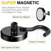 imageDIYMAG Outdoor Hooks for Hanging String Lights White Magnetic Hooks Strong 30lbs Hanging Party Light Wall Cable 2025 Cruise Cabin Ship Essentials Heavy Duty Strong Magnets for Outside Grill 6PCSBlack