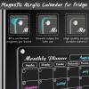 imageDIYMAG Planning Pads 4Pack Acrylic Magnetic Dry Erase Calendar for Fridge Clear Skylight Calendar Set 2025 Magnetic Weekly Monthly Daily Memo Planner Board for Refrigerator with 6 Colors MarkersTransparen
