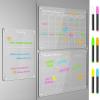 imageDIYMAG Planning Pads 4Pack Acrylic Magnetic Dry Erase Calendar for Fridge Clear Skylight Calendar Set 2025 Magnetic Weekly Monthly Daily Memo Planner Board for Refrigerator with 6 Colors MarkersTransparen