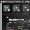 imageDIYMAG Planning Pads 4Pack Acrylic Magnetic Dry Erase Calendar for Fridge Clear Skylight Calendar Set 2025 Magnetic Weekly Monthly Daily Memo Planner Board for Refrigerator with 6 Colors MarkersTransparen