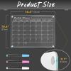imageDIYMAG Planning Pads 4Pack Acrylic Magnetic Dry Erase Calendar for Fridge Clear Skylight Calendar Set 2025 Magnetic Weekly Monthly Daily Memo Planner Board for Refrigerator with 6 Colors MarkersTransparen