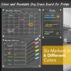 imageDIYMAG Planning Pads 4Pack Acrylic Magnetic Dry Erase Calendar for Fridge Clear Skylight Calendar Set 2025 Magnetic Weekly Monthly Daily Memo Planner Board for Refrigerator with 6 Colors MarkersTransparen