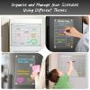 imageDIYMAG Planning Pads 4Pack Acrylic Magnetic Dry Erase Calendar for Fridge Clear Skylight Calendar Set 2025 Magnetic Weekly Monthly Daily Memo Planner Board for Refrigerator with 6 Colors MarkersTransparen