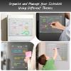 imageDIYMAG Planning Pads 4Pack Acrylic Magnetic Dry Erase Calendar for Fridge Clear Skylight Calendar Set 2025 Magnetic Weekly Monthly Daily Memo Planner Board for Refrigerator with 6 Colors MarkersTransparen
