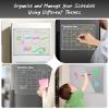 imageDIYMAG Planning Pads 4Pack Acrylic Magnetic Dry Erase Calendar for Fridge Clear Skylight Calendar Set 2025 Magnetic Weekly Monthly Daily Memo Planner Board for Refrigerator with 6 Colors MarkersTransparen