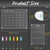 imageDIYMAG Planning Pads 4Pack Acrylic Magnetic Dry Erase Calendar for Fridge Clear Skylight Calendar Set 2025 Magnetic Weekly Monthly Daily Memo Planner Board for Refrigerator with 6 Colors MarkersTransparen
