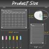imageDIYMAG Planning Pads 4Pack Acrylic Magnetic Dry Erase Calendar for Fridge Clear Skylight Calendar Set 2025 Magnetic Weekly Monthly Daily Memo Planner Board for Refrigerator with 6 Colors MarkersTransparen