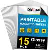 imageDIYMAG Printable Magnetic Sheets 15Pcs 85 x 11 Inch Flexible Magnet Sheets Matte Non Adhesive Magnetic Paper for Inkjet Printer Photo DIY Crafts85 x 11 Inch