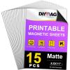 imageDIYMAG Printable Magnetic Sheets 83quot x 117quot 8Pcs Flexible Magnet Sheet Matte Paper for Inkjet Printer Photo Magnetics for DIY Crafts85 x 11 Inch