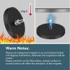 imageDIYMAG Rubber Coated Magnets 12 Pcs Adhesive Power 120LBS AntiScratch Neodymium Magnet Base with M8 Threaded Studs and Nuts Black Strong Magnets Hold for Light Bar Mirror Camera PTZM665LB259in