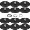imageDIYMAG Rubber Coated Magnets 12 Pcs Adhesive Power 120LBS AntiScratch Neodymium Magnet Base with M8 Threaded Studs and Nuts Black Strong Magnets Hold for Light Bar Mirror Camera PTZM665LB259in