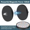 imageDIYMAG Rubber Coated Magnets 12 Pcs Adhesive Power 120LBS AntiScratch Neodymium Magnet Base with M8 Threaded Studs and Nuts Black Strong Magnets Hold for Light Bar Mirror Camera PTZM8120LB346in