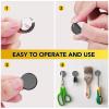 imageDIYMAG Strong Magnets 140Pcs 06x012Inch Fridge Refrigerator Magnet for Crafts with Adhesive Backing Magnetic Small Black Button Ceramic Circle Craft Round Heavy Duty Adhesive Neodymium Whiteboard15x3mm