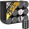 imageDIYMAG Strong Magnets 140Pcs 06x012Inch Fridge Refrigerator Magnet for Crafts with Adhesive Backing Magnetic Small Black Button Ceramic Circle Craft Round Heavy Duty Adhesive Neodymium Whiteboard25x5mm