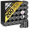 imageDIYMAG Strong Magnets 140Pcs 06x012Inch Fridge Refrigerator Magnet for Crafts with Adhesive Backing Magnetic Small Black Button Ceramic Circle Craft Round Heavy Duty Adhesive Neodymium Whiteboard15x3mm