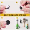 imageDIYMAG Strong Magnets 140Pcs 06x012Inch Fridge Refrigerator Magnet for Crafts with Adhesive Backing Magnetic Small Black Button Ceramic Circle Craft Round Heavy Duty Adhesive Neodymium Whiteboard18x3mm