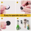imageDIYMAG Strong Magnets 140Pcs 06x012Inch Fridge Refrigerator Magnet for Crafts with Adhesive Backing Magnetic Small Black Button Ceramic Circle Craft Round Heavy Duty Adhesive Neodymium Whiteboard18x3mm