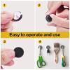 imageDIYMAG Strong Magnets 140Pcs 06x012Inch Fridge Refrigerator Magnet for Crafts with Adhesive Backing Magnetic Small Black Button Ceramic Circle Craft Round Heavy Duty Adhesive Neodymium Whiteboard25x5mm
