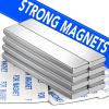 imageDIYMAG Strong Neodymium Bar Magnets Rare Earth Magnets with DoubleSided Adhesive Heavy Duty Magnet Perfect for Kitchen DIY Fridge Garage Science Craft Office60x10x3mm 4 PacksSilver