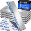 imageDIYMAG Strong Neodymium Bar Magnets Rare Earth Magnets with DoubleSided Adhesive Heavy Duty Magnet Perfect for Kitchen DIY Fridge Garage Science Craft Office60x10x3mm 4 PacksSilver