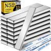 imageDIYMAG Strong Neodymium Bar Magnets Rare Earth Magnets with DoubleSided Adhesive Heavy Duty Magnet Perfect for Kitchen DIY Fridge Garage Science Craft Office60x10x3mm 4 PacksSilver