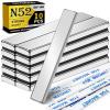 imageDIYMAG Strong Neodymium Bar Magnets Rare Earth Magnets with DoubleSided Adhesive Heavy Duty Magnet Perfect for Kitchen DIY Fridge Garage Science Craft Office60x10x3mm 4 PacksSilver