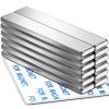 imageDIYMAG Strong Neodymium Bar Magnets Rare Earth Magnets with DoubleSided Adhesive Heavy Duty Magnet Perfect for Kitchen DIY Fridge Garage Science Craft Office60x10x3mm 4 PacksSilver