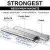 imageDIYMAG Strong Neodymium Bar Magnets Rare Earth Magnets with DoubleSided Adhesive Heavy Duty Magnet Perfect for Kitchen DIY Fridge Garage Science Craft Office60x10x3mm 4 PacksSilver