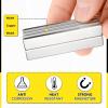 imageDIYMAG Strong Neodymium Bar Magnets Rare Earth Magnets with DoubleSided Adhesive Heavy Duty Magnet Perfect for Kitchen DIY Fridge Garage Science Craft Office60x10x3mm 4 PacksSilver