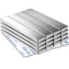 imageDIYMAG Strong Neodymium Bar Magnets Rare Earth Magnets with DoubleSided Adhesive Heavy Duty Magnet Perfect for Kitchen DIY Fridge Garage Science Craft Office60x10x3mm 4 PacksSilver