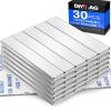 imageDIYMAG Strong Neodymium Bar Magnets Rare Earth Magnets with DoubleSided Adhesive Heavy Duty Magnet Perfect for Kitchen DIY Fridge Garage Science Craft Office60x10x3mm 4 PacksSilver