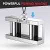 imageDIYMAG Strong Neodymium Fishing Magnets 700 lbs318 KG Pulling Force Rare Earth Magnet with Countersunk Hole Eyebolt Diameter 295 inch75 mm for Retrieving in River and Magnetic Fishing50mm