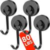 imageDIYMAG Swivel Swing Powerful Magnetic Hooks 100LB 7 Pack Strong Heavy Duty Neodymium Magnet Hooks Great for Grill Refrigerator Kitchen OfficeLength 68mm267in Diameter 32mm126inBlack