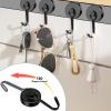 imageDIYMAG Swivel Swing Powerful Magnetic Hooks 100LB 7 Pack Strong Heavy Duty Neodymium Magnet Hooks Great for Grill Refrigerator Kitchen OfficeLength 68mm267in Diameter 32mm126inBlack