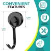 imageDIYMAG Swivel Swing Powerful Magnetic Hooks 100LB 7 Pack Strong Heavy Duty Neodymium Magnet Hooks Great for Grill Refrigerator Kitchen OfficeLength 68mm267in Diameter 32mm126inBlack