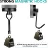 imageDIYMAG Swivel Swing Powerful Magnetic Hooks 100LB 7 Pack Strong Heavy Duty Neodymium Magnet Hooks Great for Grill Refrigerator Kitchen OfficeLength 68mm267in Diameter 32mm126inBlack