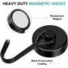 imageDIYMAG Swivel Swing Powerful Magnetic Hooks 100LB 7 Pack Strong Heavy Duty Neodymium Magnet Hooks Great for Grill Refrigerator Kitchen OfficeLength 68mm267in Diameter 32mm126inBlack