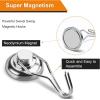 imageDIYMAG Swivel Swing Powerful Magnetic Hooks 100LB 7 Pack Strong Heavy Duty Neodymium Magnet Hooks Great for Grill Refrigerator Kitchen OfficeLength 68mm267in Diameter 32mm126inSilver