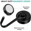 imageDIYMAG Swivel Swing Powerful Magnetic Hooks 100LB 7 Pack Strong Heavy Duty Neodymium Magnet Hooks Great for Grill Refrigerator Kitchen OfficeLength 68mm267in Diameter 32mm126inBlack