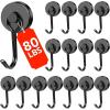 imageDIYMAG Swivel Swing Powerful Magnetic Hooks 100LB 7 Pack Strong Heavy Duty Neodymium Magnet Hooks Great for Grill Refrigerator Kitchen OfficeLength 68mm267in Diameter 32mm126inBlack