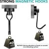 imageDIYMAG Swivel Swing Powerful Magnetic Hooks 100LB 7 Pack Strong Heavy Duty Neodymium Magnet Hooks Great for Grill Refrigerator Kitchen OfficeLength 68mm267in Diameter 32mm126inBlack