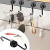 imageDIYMAG Swivel Swing Powerful Magnetic Hooks 100LB 7 Pack Strong Heavy Duty Neodymium Magnet Hooks Great for Grill Refrigerator Kitchen OfficeLength 68mm267in Diameter 32mm126inBlack