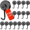 imageDIYMAG Swivel Swing Powerful Magnetic Hooks 100LB 7 Pack Strong Heavy Duty Neodymium Magnet Hooks Great for Grill Refrigerator Kitchen OfficeLength 68mm267in Diameter 32mm126inBlack