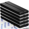 imageWaterproof Neodymium Bar Magnets with Epoxy Coating Powerful Permanent Rare Earth Magnets with DoubleSided Adhesive  60 x 10 x 5mm Pack of 8Black