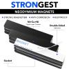 imageWaterproof Neodymium Bar Magnets with Epoxy Coating Powerful Permanent Rare Earth Magnets with DoubleSided Adhesive  60 x 10 x 5mm Pack of 8Black